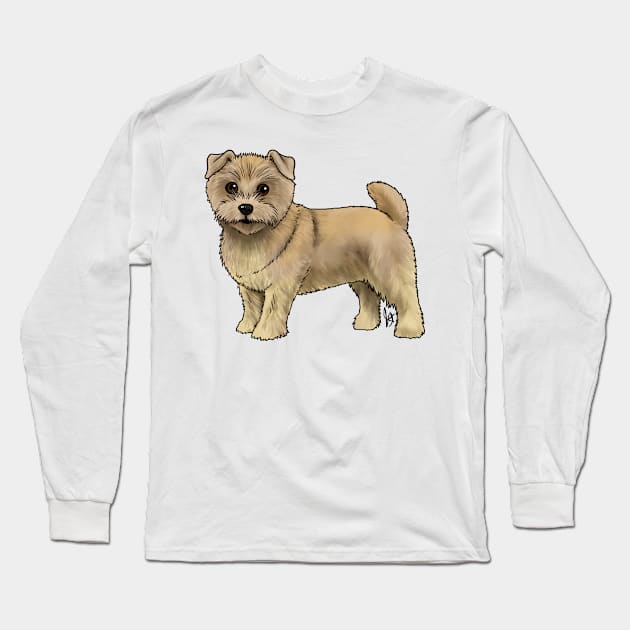 Dog - Norfolk Terrier - Wheaten Long Sleeve T-Shirt by Jen's Dogs Custom Gifts and Designs